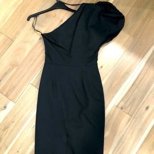 Black one shoulder dress